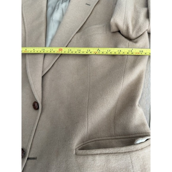 VTG Chaps Ralph Lauren Blazer Mens 42R Tan Beige Camel Hair Jacket Sport Coat - Picture 9 of 11